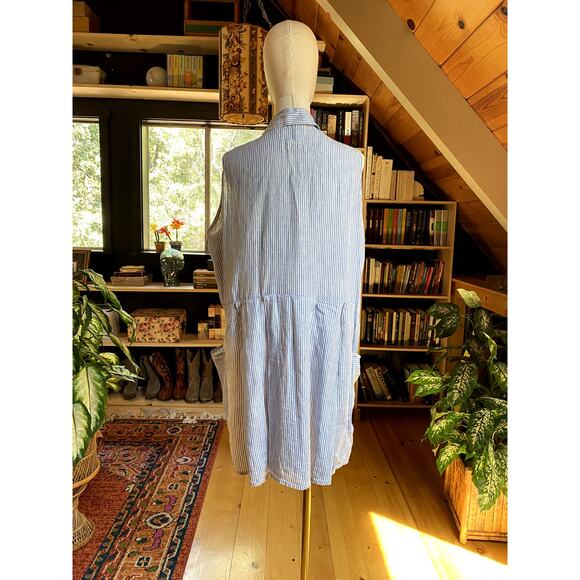 FLAX Stripe Dress Linen - Picture 2 of 7